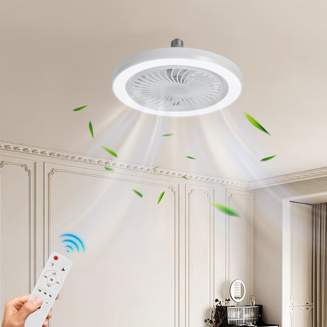 Slim LED Ceiling Fan Light – Dimmable and Quiet
