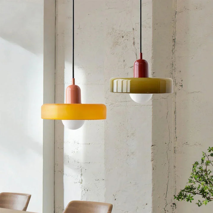 Bauhaus Stained Glass Pendant Lamp