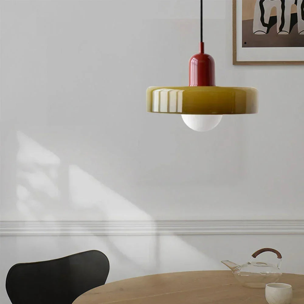 Bauhaus Stained Glass Pendant Lamp