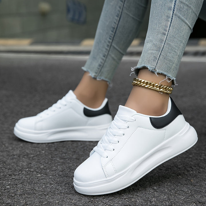 White Leather Sneakers for Women