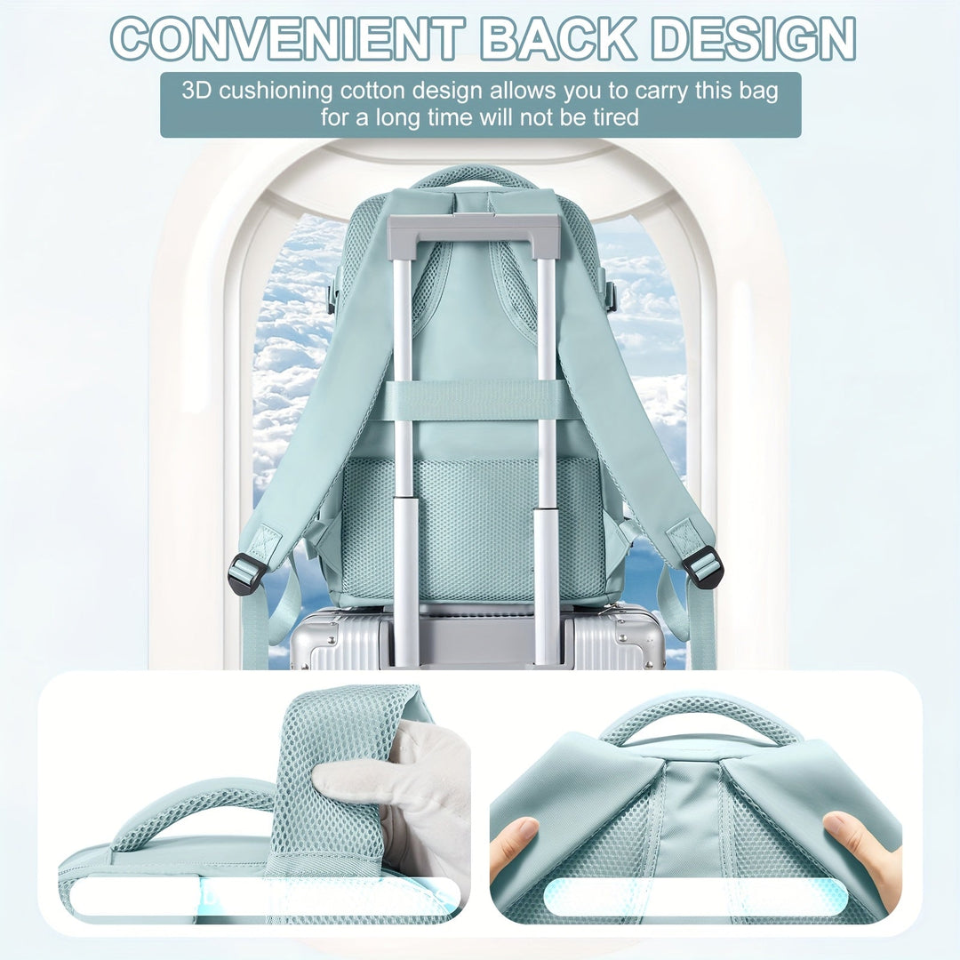 Multifunctional Travel and Day Backpack with Shoe Compartment and Waterproof Sections