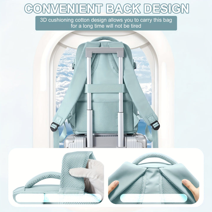 Multifunctional Travel and Day Backpack with Shoe Compartment and Waterproof Sections