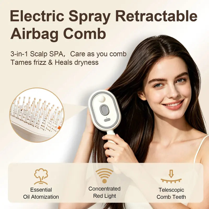 Spray Air Cushion Massage Comb for Smooth, Stress-Free Hair