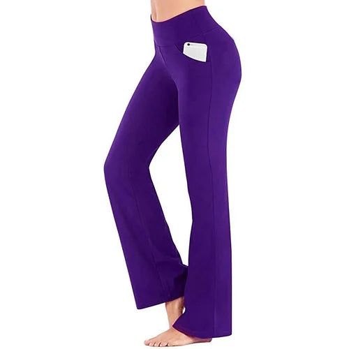 Women's High-Waisted Yoga Trousers – Selina