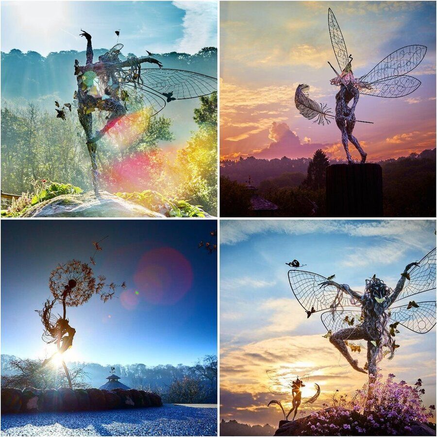 EnchantaLuxe Garden Stake | Handmade Magical Metal Garden Decoration for Enchanting Outdoor Spaces