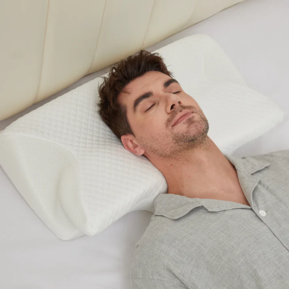 Anti-Snoring Pillow | Ergonomic Neck and Head Support | White