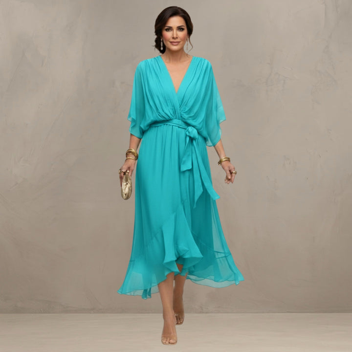 Marta™ | Elegant Chiffon Midi Dress