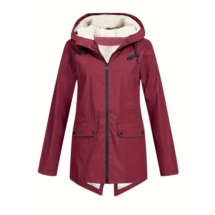 Waterproof Women's Coat – Fleece-Lined – with Hood