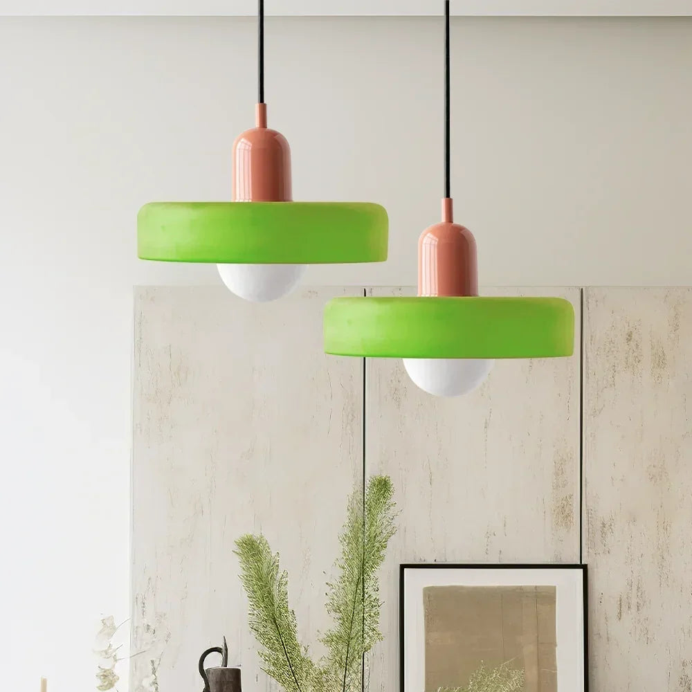 Bauhaus Stained Glass Pendant Lamp