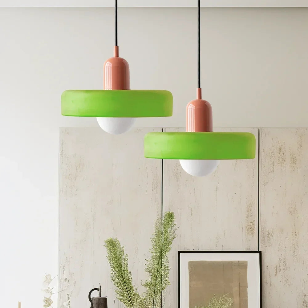 Bauhaus Stained Glass Pendant Light