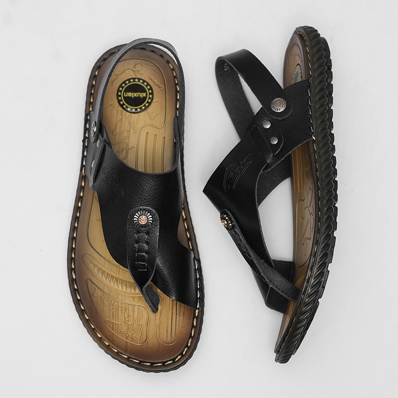 Levi Stylish Leather Flip-Flops for Men