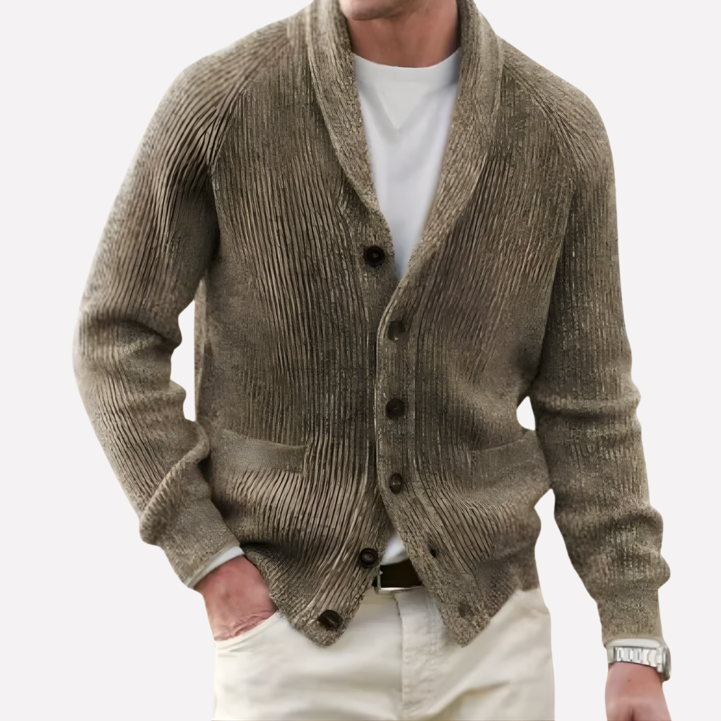 Men’s Shawl-Collar Cardigan