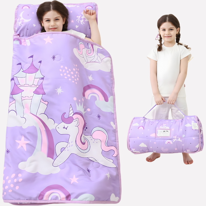 Toddler Nap Mat with Pillow and Blanket
