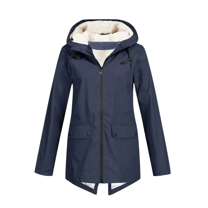 Waterproof Women's Coat – Fleece-Lined – with Hood