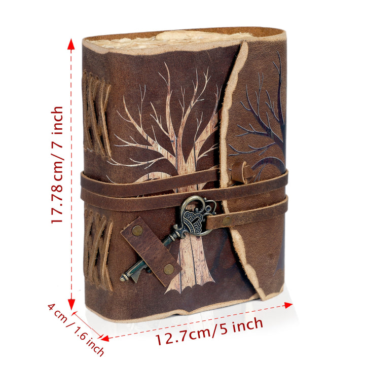 Handmade Vintage Notebook with Leather Look and Lock Closure – For Creative Minds