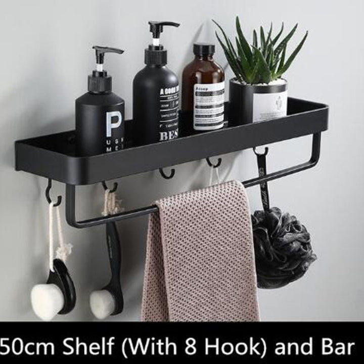 Black Space Aluminum Wall Shelf
