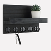 Wall Key and Mail Holder with Shelf