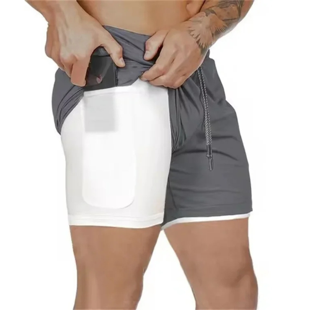 2-in-1 Men's Sport Shorts – Engineered for Performance and Comfort