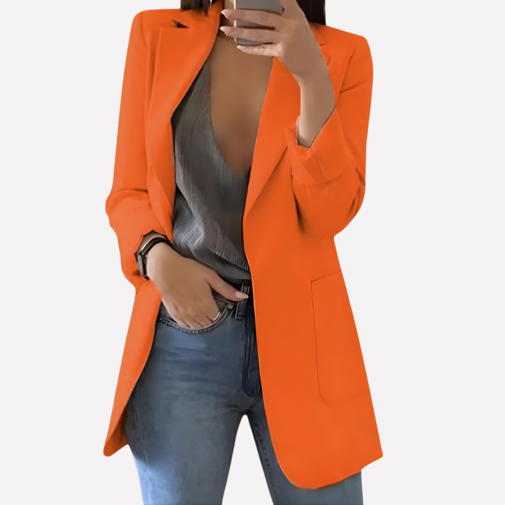 Women’s Front Pocket Blazer – Structured Everyday Layer