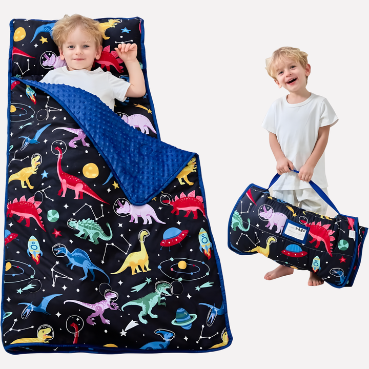 Toddler Nap Mat with Pillow and Blanket
