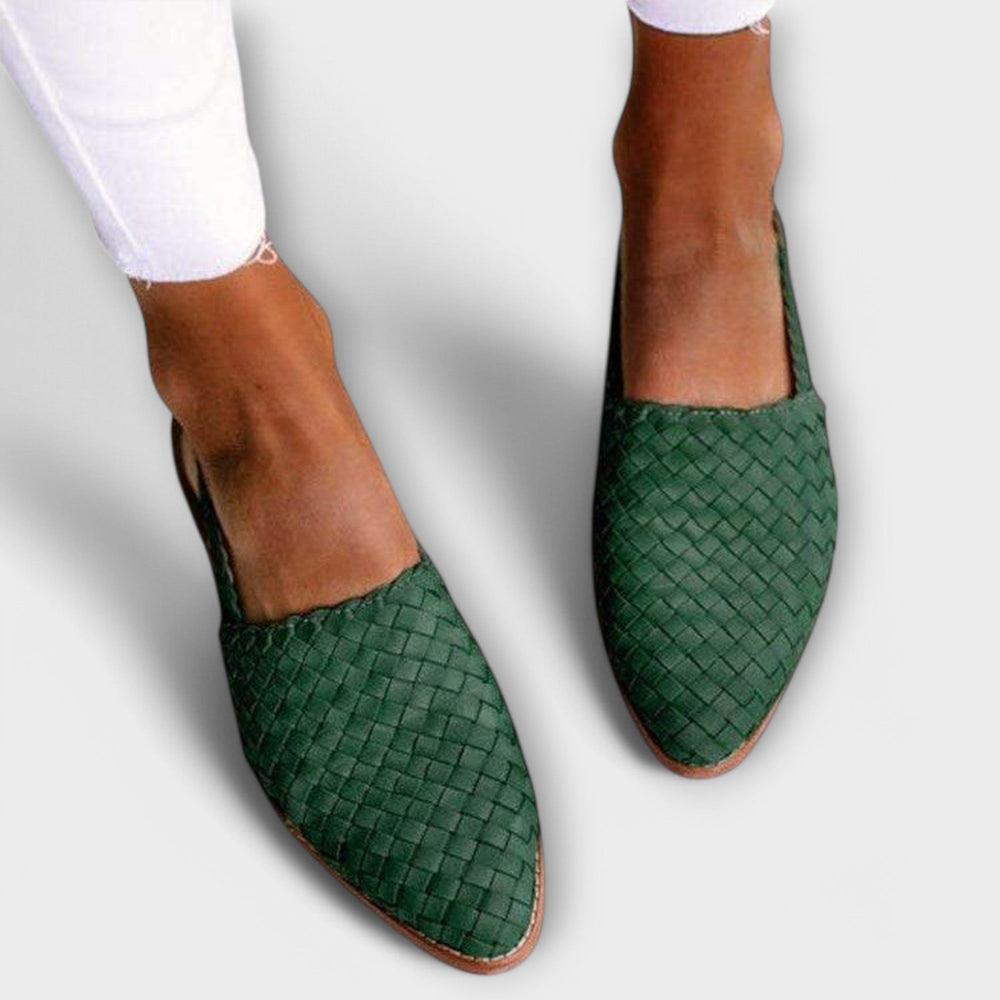 Women's Woven Leather Loafers