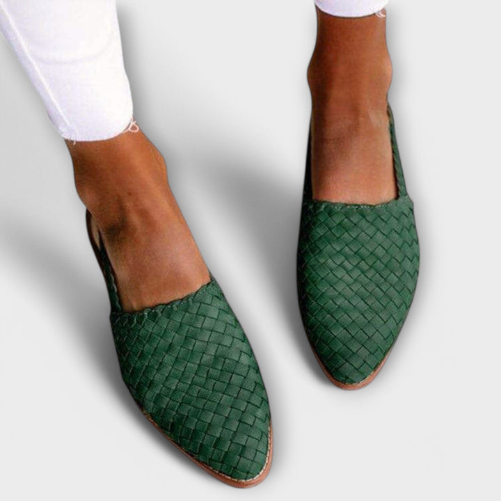 Women's Woven Leather Loafers
