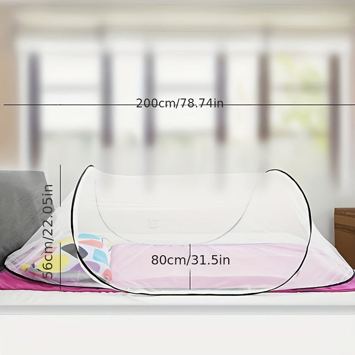 InsectoGuard Solo Mosquito Net | Ultra-Light & Foldable | With Zip | 200×80×56 cm | For 1 Person