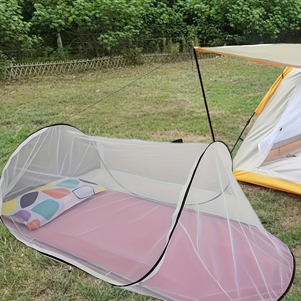 InsectoGuard Solo Mosquito Net | Ultra-Light & Foldable | With Zip | 200×80×56 cm | For 1 Person