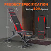 Adjustable Folding Workout Weight Bench with Resistance Bands