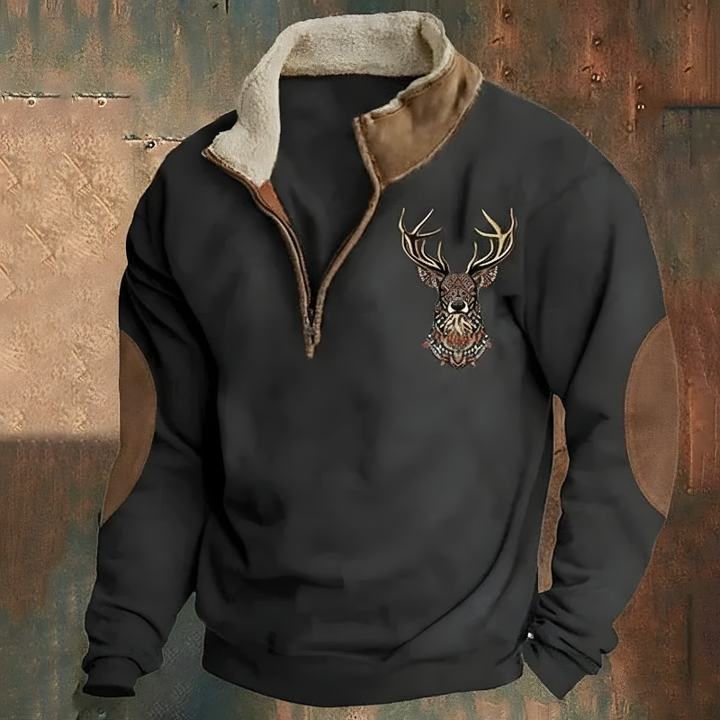 Roan™ | Casual Embroidered Half Zip Jumper