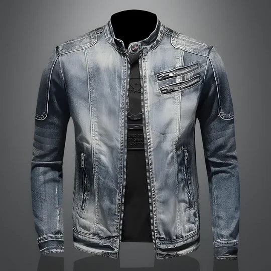 Retro Denim Jacket for Men Timeless Ruggedness Meets Everyday Comfort