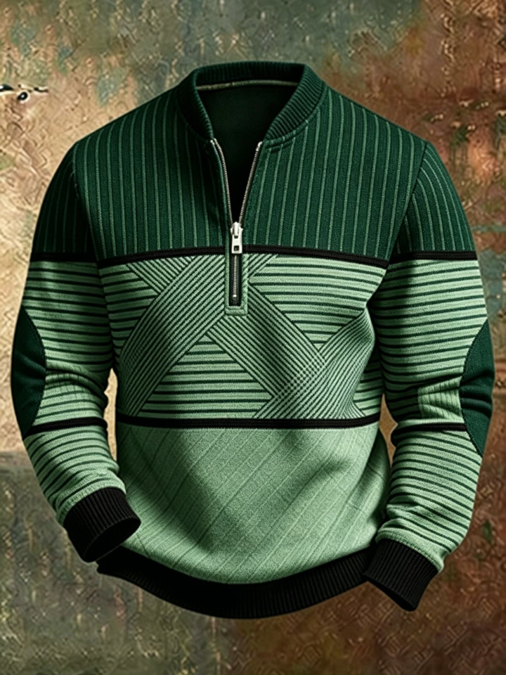 Stylish Men's Half-Zip Jumper