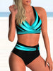 High-Waisted Bikini Set with Stylish Print