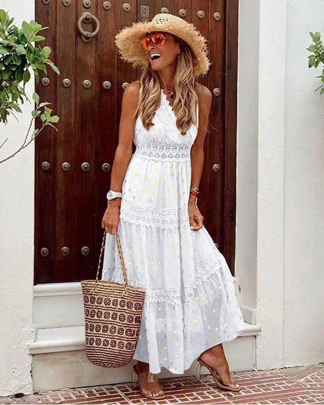 Long Printed Maxi Dress for Women