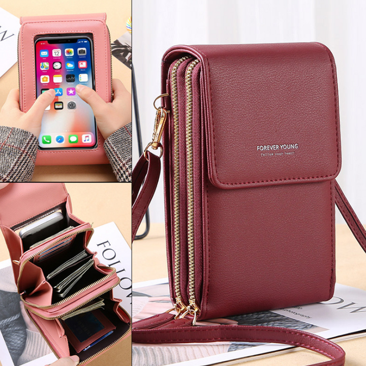 Touchscreen Phone Bag with Wallet Function – Compact Crossbody for Everyday Use