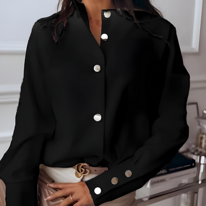 Women’s Button-Down Shirt – Casual Quilted Style