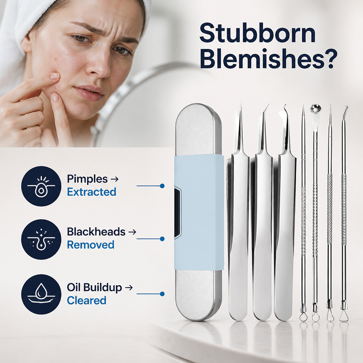 Precision blackhead removal set for soft, clear skin