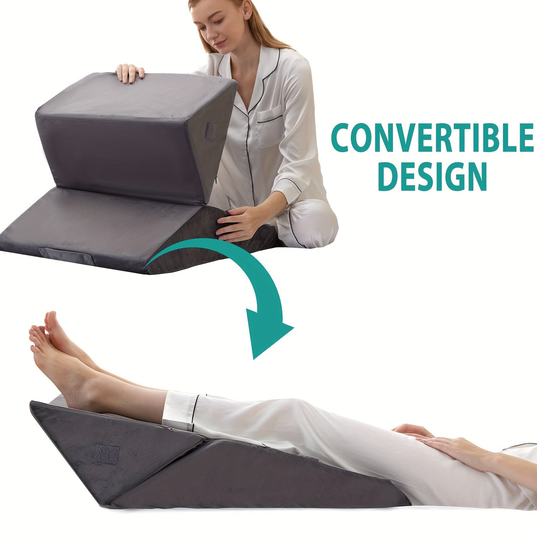 RelaxPlus Adjustable Orthopaedic Wedge Pillow - Premium 7-in-1 Memory Foam Support System