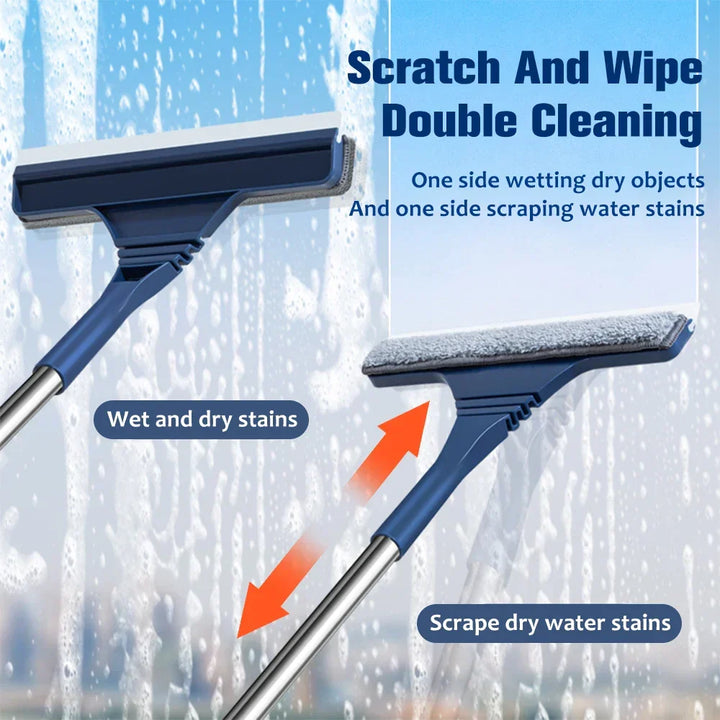 2-in-1 Window Squeegee with Scrubber – Clario