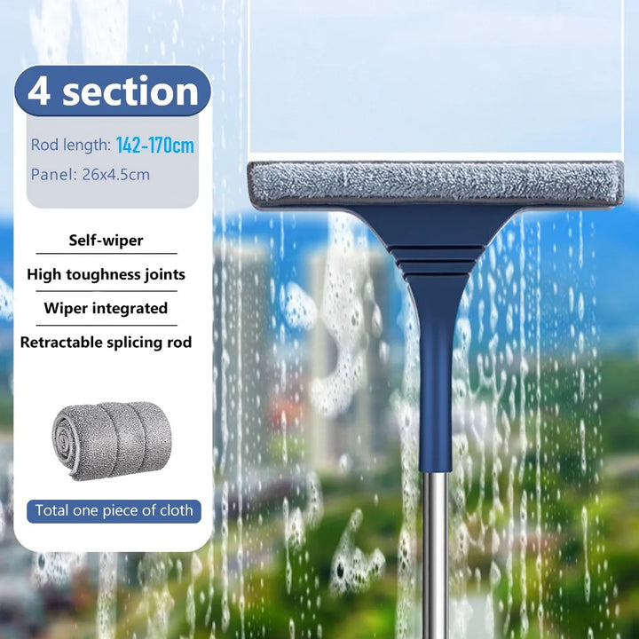 2-in-1 Window Squeegee with Scrubber – Clario