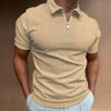 Muscle Fit Men's Polo with Zipper