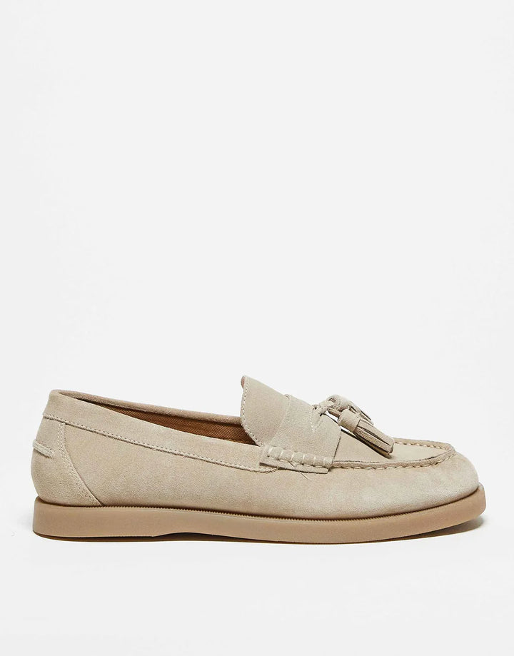Luxury Suede Loafers with Tassel Detail