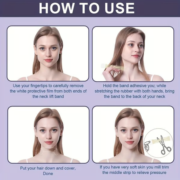 Instant Neckline Lift Tape - Invisible, Painless Contouring