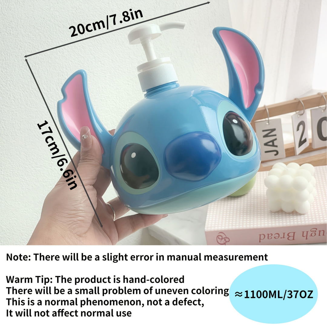 Disney Stitch PVC Shampoo Dispenser – Perfect for Bathroom and Kitchen