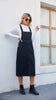 Women Midi Denim Pinafore Dress