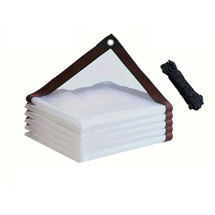 Transparent weatherproof protective sheet for garden, patio and outdoor use