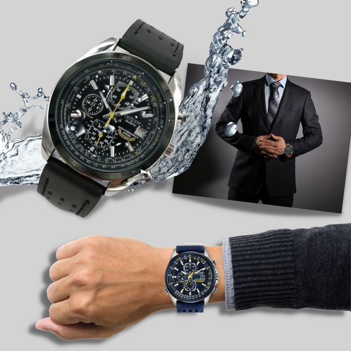 Men’s Quartz Watch – Sleek Style with Water-Ready Design