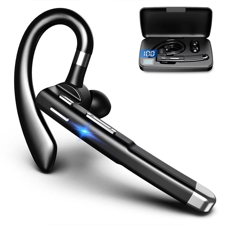 BT5.3 Single Ear Bluetooth Headset with Noise Cancellation