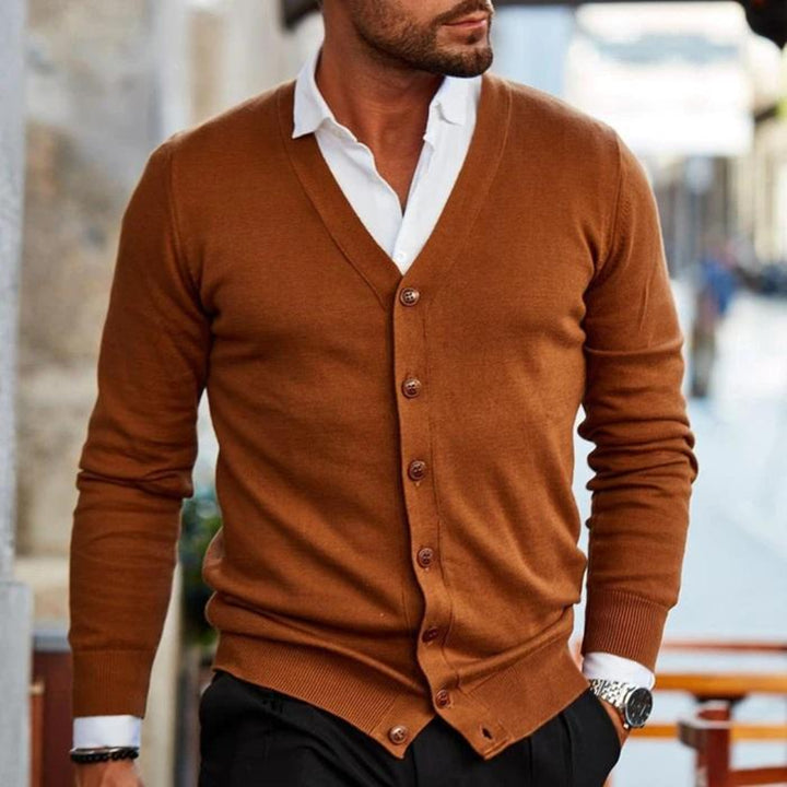 Cotton Men's Cardigan in Casual Style
