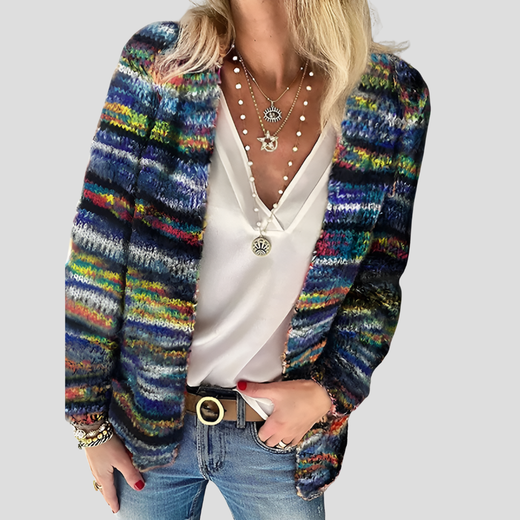 Knitted Colorful Cardigan